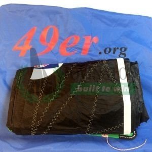 49er black spinnaker with sail bag and repair kit